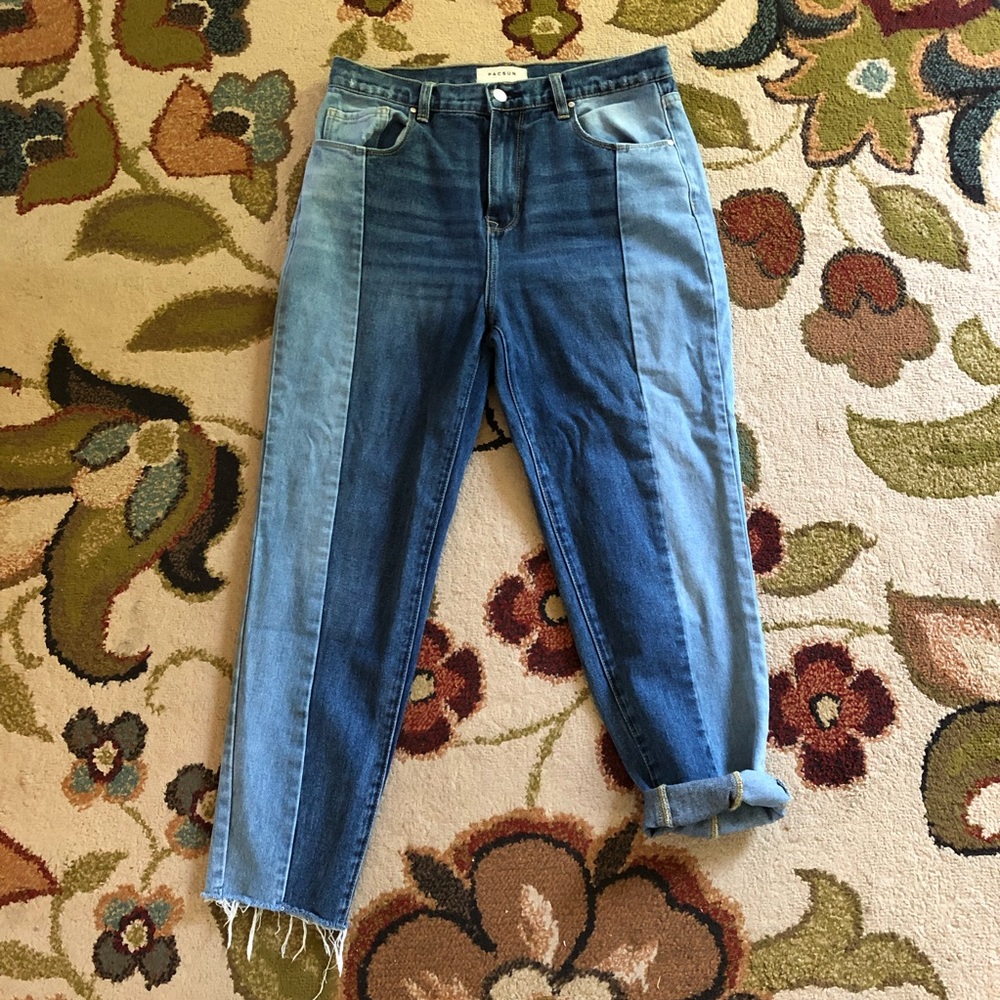 2 Tone Mom Jeans
